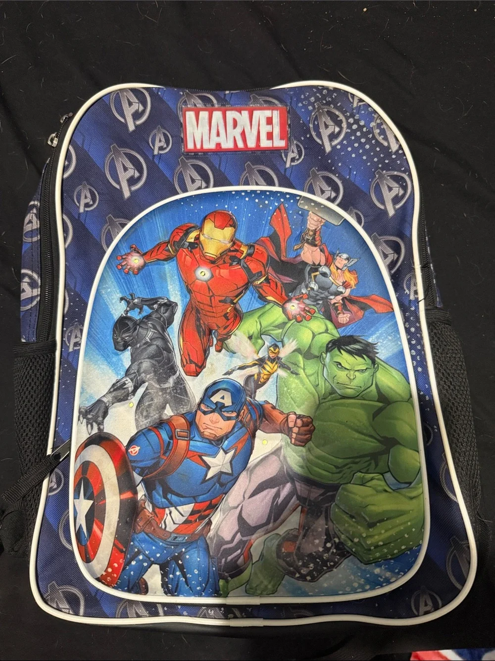Marvel Kids Backpack with Blue, Red, Green, Black Graphics